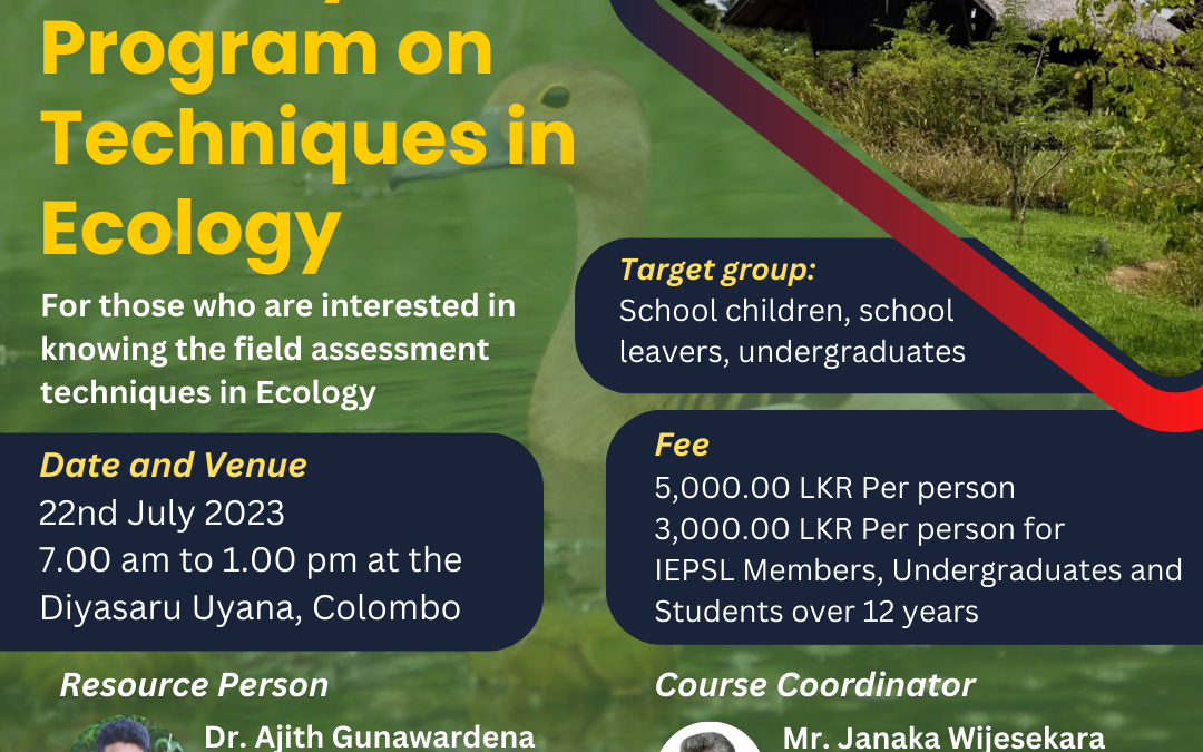 One day field program on techniques in ecology